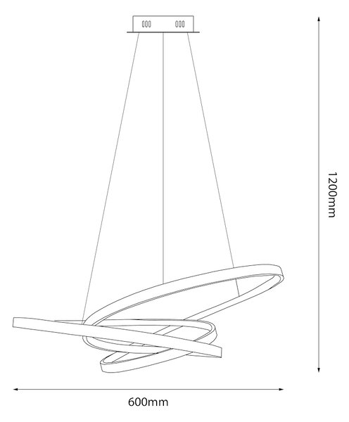 Závěsné LED svítidlo Empoli, 1x LED 55w, 4000k, b
