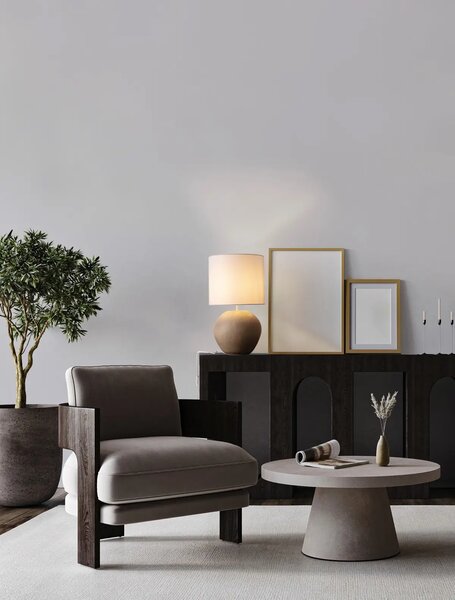 Designová stolní lampa Mizu A – Hnědá