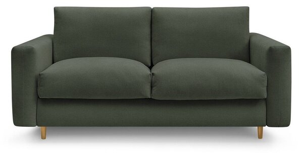 Zelená pohovka na každodenní spaní/rozkládací 220 cm Cocoone – Bobochic Paris
