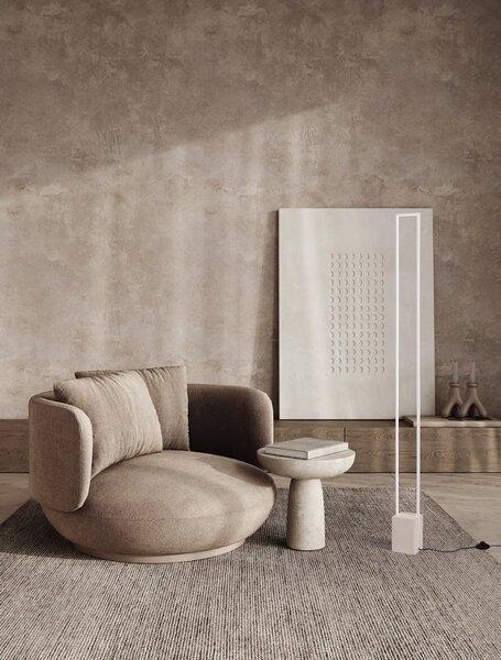 Moderní stojací lampa Lithos Bílá