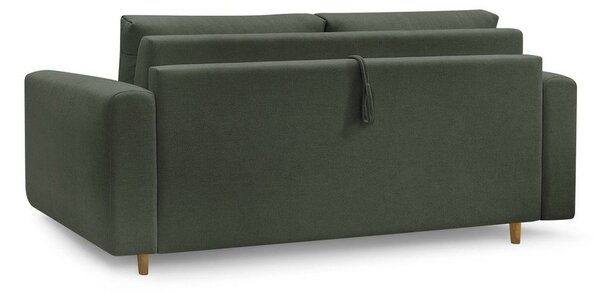 Zelená pohovka na každodenní spaní/rozkládací 220 cm Cocoone – Bobochic Paris