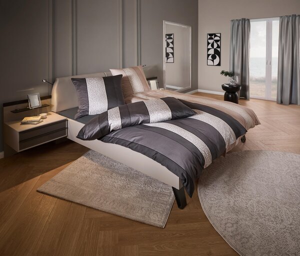 POVLEČENÍ, satén, antracitová, 135/200 cm Dieter Knoll - Online Only povlečení, Online Only