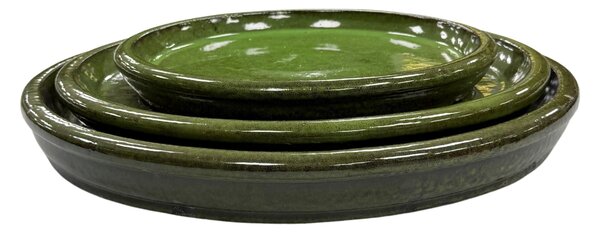 Podmiska pod květináč - Jemná zelená 35 cm