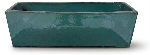 Keramický truhlík GIONO - Nefritově zelená XXL (75 x 27 x 21 cm)