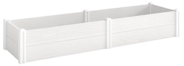 Outsunny vyvýšený plastový záhon, skládací bez nářadí – 197 × 54 × 33 cm pro zahradu, balkon, květiny a zeleninu | Aosom