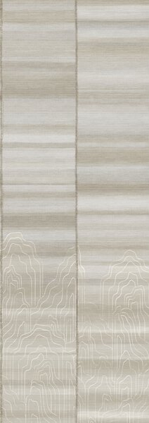 Vliesová obrazová tapeta na zeď, béžová, šedá pruhy, DGTRA8032-260, Traces, Masureel
