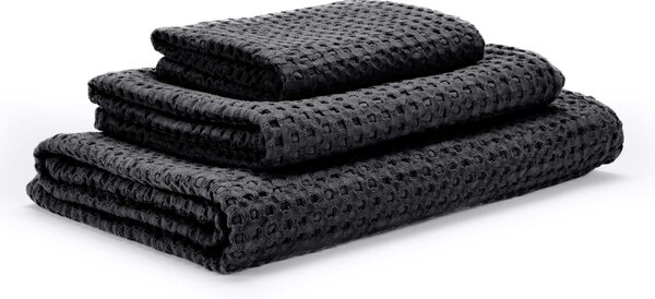 Pousada černá retro ručníky ze 100% egyptské bavlny Abyss Habidecor | 990 Black
