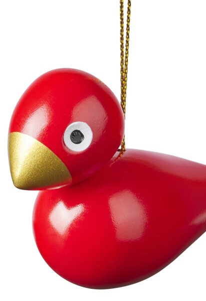 Dřevěné vánoční ozdoby Birds Red Green – set 2 ks