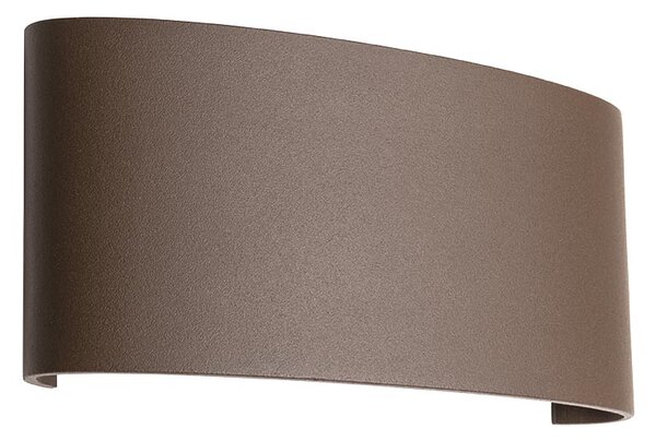 Redo 90227 Fabo, venkovní hnědé nástěnné svítidlo se svícením nahoru/dolů LED 6W 3000K, délka 17cm IP54