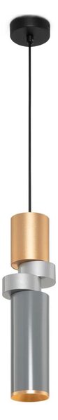 Maytoni MOD303PL-01CFL3 - Lustr na lanku PALETTE 1xGU10/40W/230V zlatá/šedá