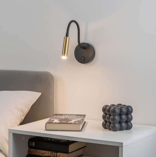 Brilagi -LED Stmívatelná flexibilní nástěnná lampa MAYA 1xG9/4W/230V černá/zlatá