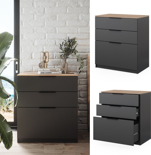 Kredenc Vicco Betti Anthracite/Sonoma 50 x 90 cm, Model 40611
