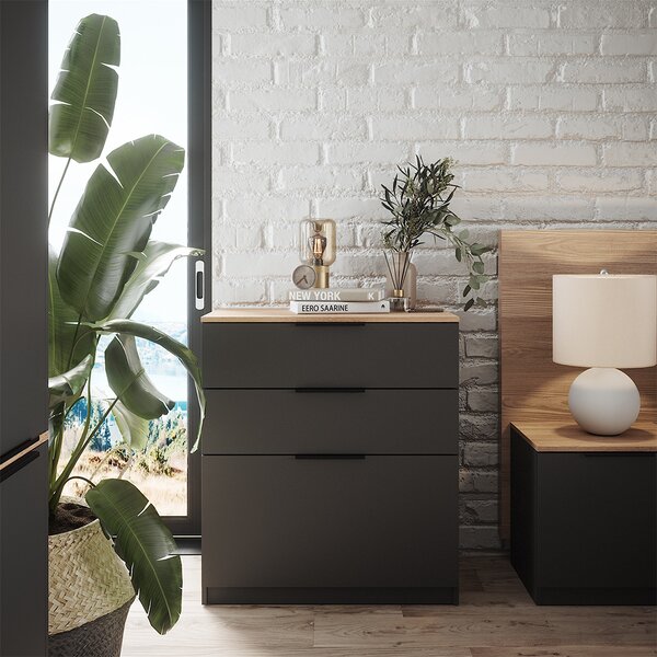 Kredenc Vicco Betti Anthracite/Sonoma 50 x 90 cm, Model 40611