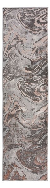 Šedo-béžový běhoun Flair Rugs Marbled, 60 x 230 cm