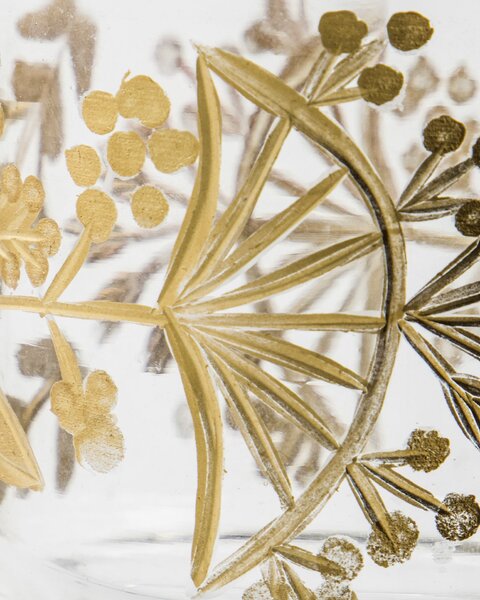 Skleněný svícen Find Clear Gold Ø 7 cm