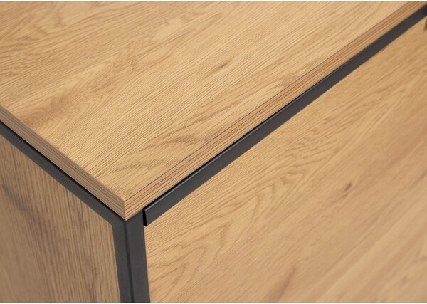Komoda v dekoru dubu v přírodní barvě 155x81x45 cm Cesura – Unique Furniture