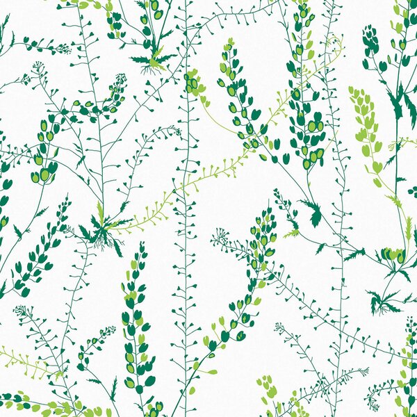 Zelená vliesová tapeta na zeď, pnoucí rostliny, 1787, Scandinavian Designers, Borastapeter