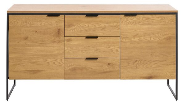 Komoda v dekoru dubu v přírodní barvě 155x81x45 cm Cesura – Unique Furniture