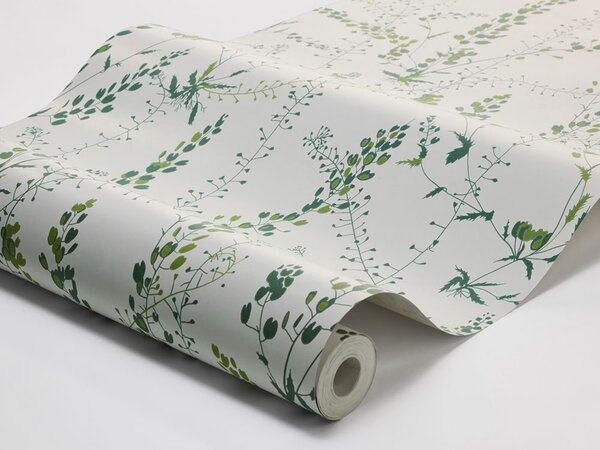 Zelená vliesová tapeta na zeď, pnoucí rostliny, 1787, Scandinavian Designers, Borastapeter