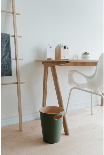 Zelený kancelářský odpadkový koš 7,5 l Woodrow – Umbra