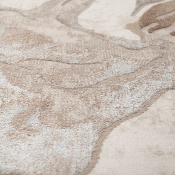 Béžový běhoun 80x300 cm Marbled – Flair Rugs
