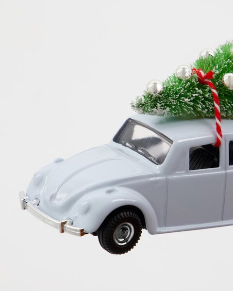 Vánoční dekorace autíčko Xmas Mini Car Light Blue