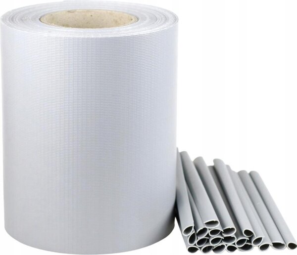 Páska Cellfast pro panelové ploty odolná proti UV záření, lehká, trvanlivá, odolná proti roztržení, sada obsahuje 20 upevňovacích spon, šedá, 19 cm x 35 MB