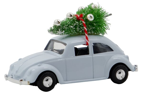 Vánoční dekorace autíčko Xmas Mini Car Light Blue