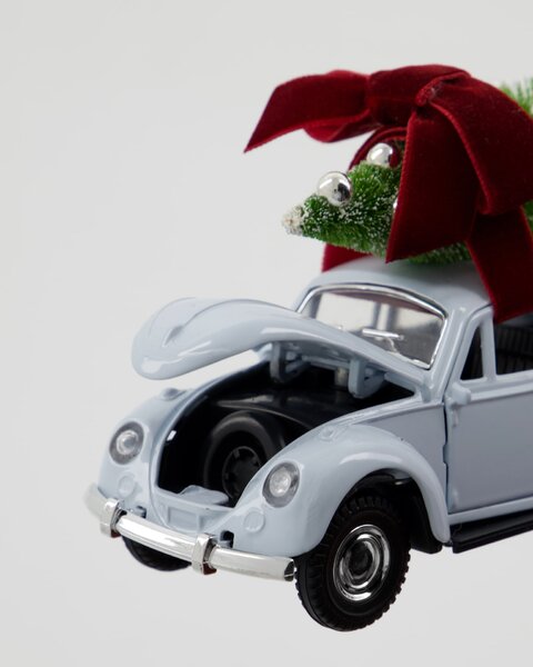 Vánoční dekorace autíčko Xmas Car Light Blue