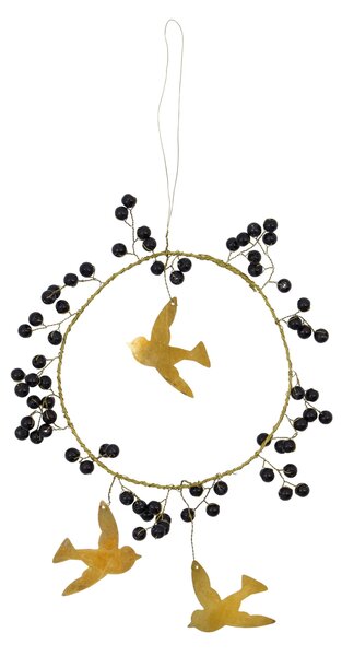 Vánoční dekorace Bird Black Brass