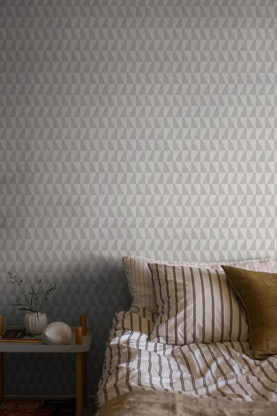 Geometrická vliesová tapeta na zeď, šedá, bílá, 1778, Scandinavian Designers, Borastapeter