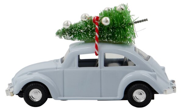Vánoční dekorace autíčko Xmas Mini Car Light Blue