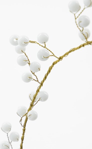 Vánoční dekorace Bird White Brass