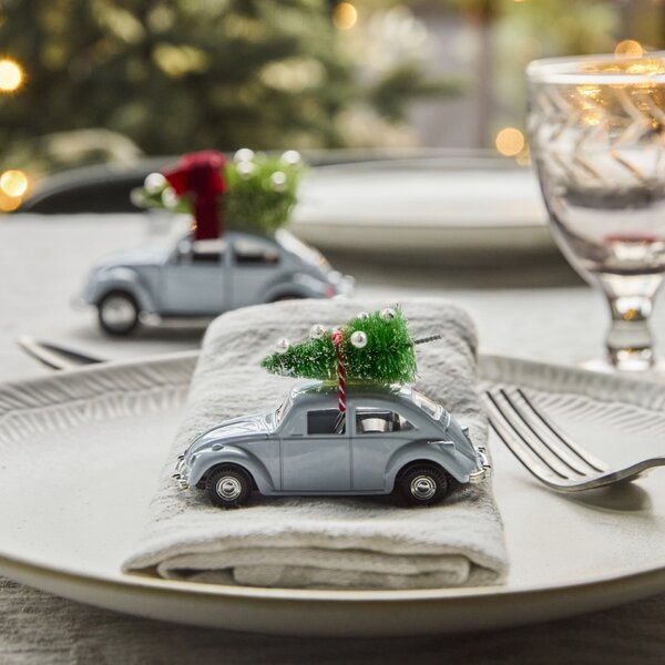 Vánoční dekorace autíčko Xmas Mini Car Light Blue