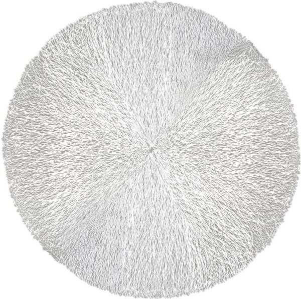 6 ks Podložka MagicHome pod tanier, 38 cm, strieborná