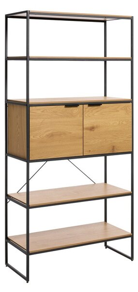Knihovna v dekoru dubu v přírodní barvě 90x190x40 cm Cesura – Unique Furniture