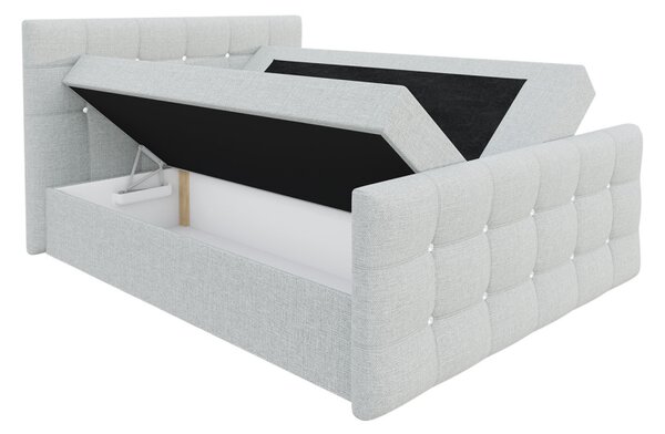 Americká manželská postel 180x200 TORNIO - černá + topper ZDARMA