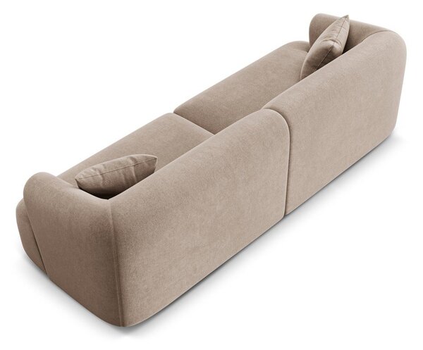 Světle hnědá sametová pohovka 255 cm Campi – Cosmopolitan Design