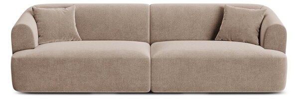 Světle hnědá sametová pohovka 255 cm Campi – Cosmopolitan Design