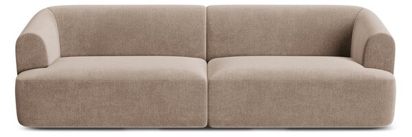 Světle hnědá sametová pohovka 255 cm Campi – Cosmopolitan Design