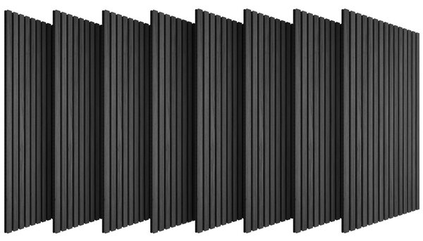 Tectake Akustické panely Sonic Wall IV v dřevěném vzhledu - černý dub