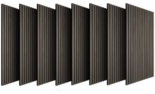 Tectake Akustické panely Sonic Wall IV v dřevěném vzhledu - šedý dub