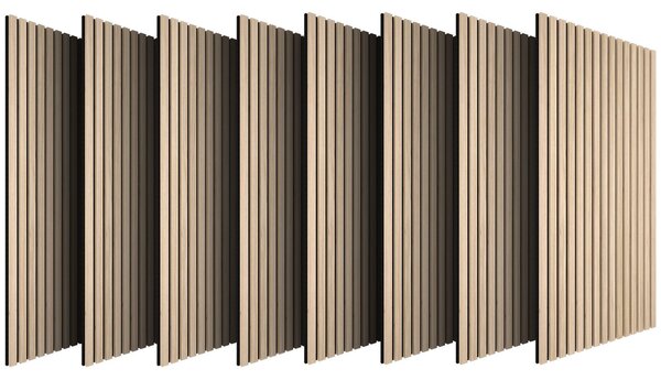 Tectake Akustické panely Sonic Wall IV v dřevěném vzhledu - Světlý dub
