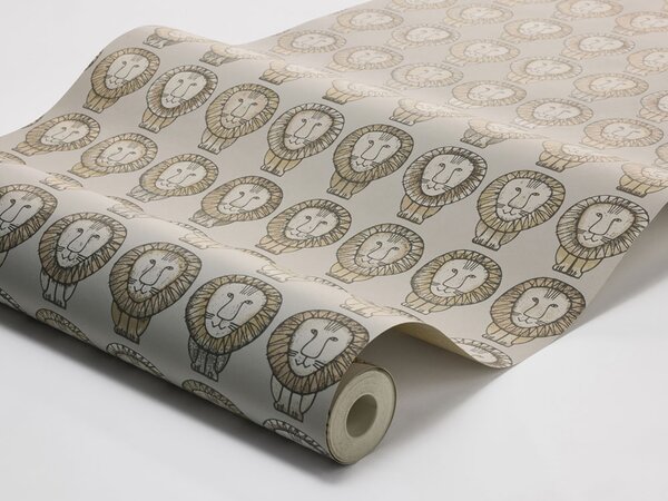 Vliesová tapeta na zeď, šedá, lvi, 1377, Scandinavian Designers, Borastapeter