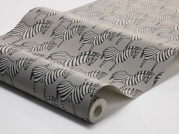 Světle šedá vliesová tapeta na zeď, zebry, 1380, Scandinavian Designers, Borastapeter