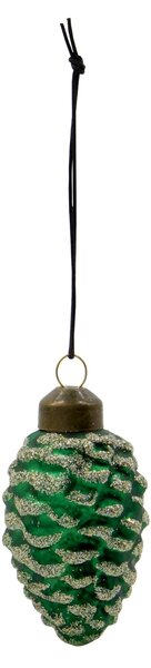 Skleněné ozdoby Cone Green – set 4 ks