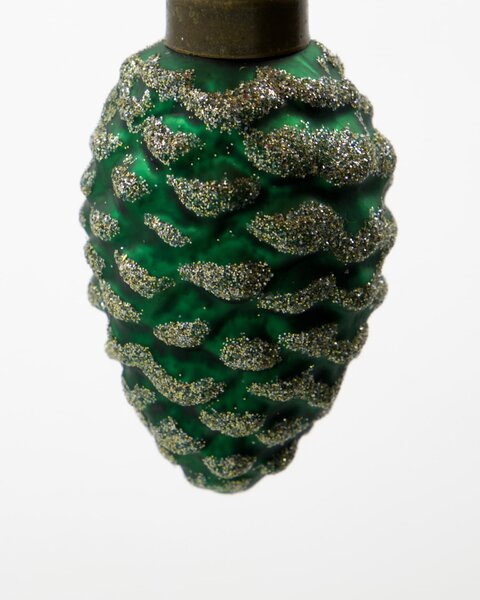 Skleněné ozdoby Cone Green – set 4 ks