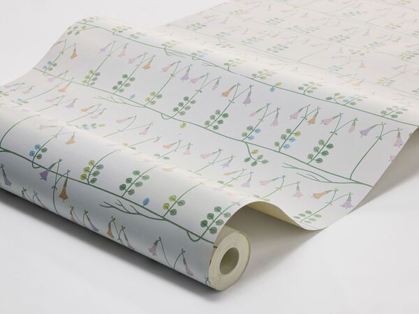 Vliesová tapeta na zeď, bílá, zelená, luční květiny, 1373, Scandinavian Designers, Borastapeter
