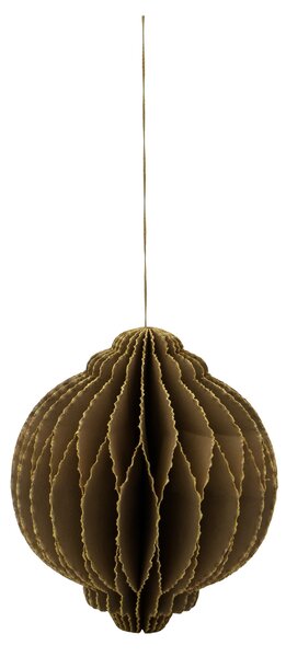 Papírové vánoční ozdoby Alsta Brown Ø 8 cm – set 4 ks
