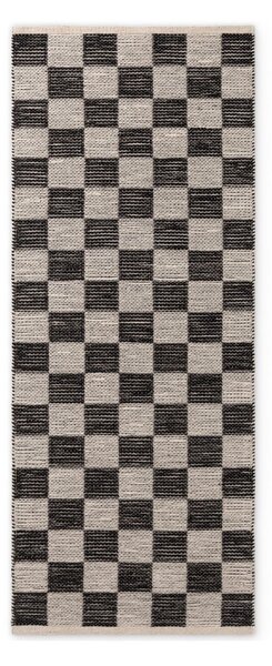 Černý/krémový oboustranný/ručně tkaný běhoun s příměsí juty 80x200 cm Rex – Hanse Home